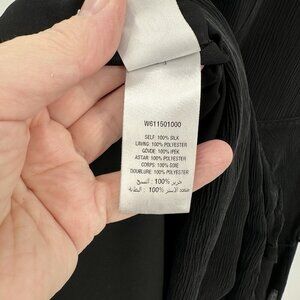 SOLD mini sleeveless 100% silk chiffon party cocktail black 6